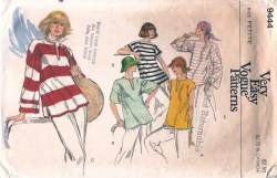 9444 SO EZ VOG 70S LOOSE PULLOVER T SHAPE T SHIRT PATTERN 12, 14